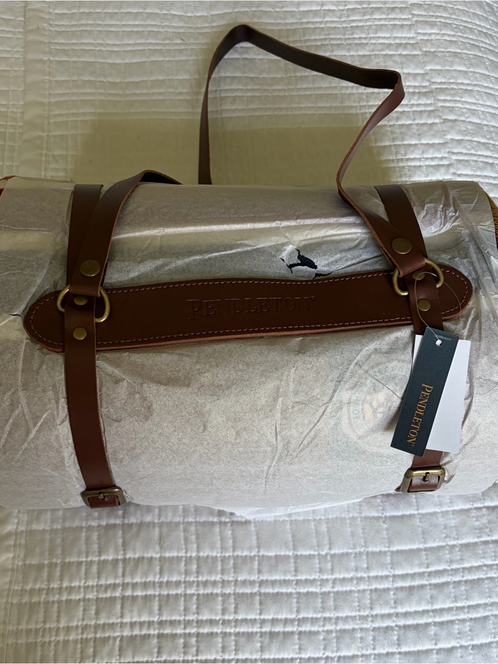 Pendleton leather carrier brown NEW - Picture 3 of 3